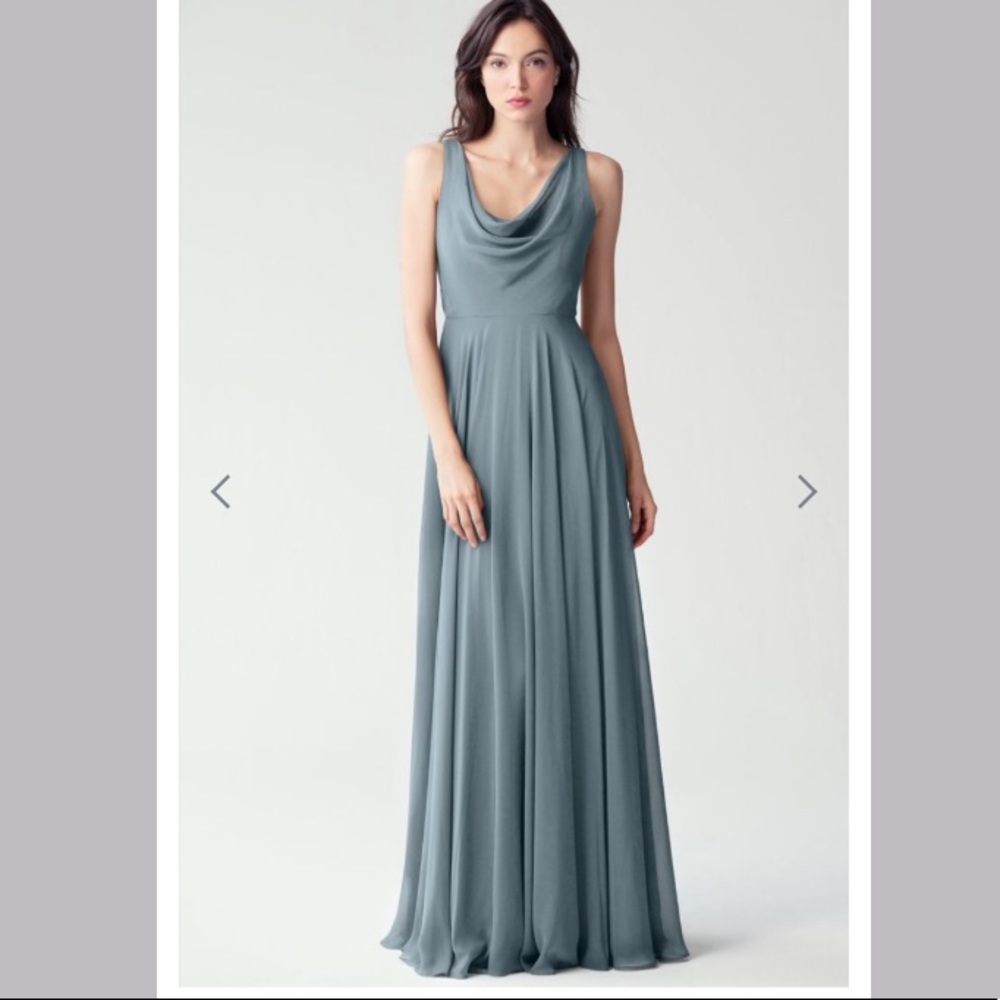 BWT Jenny Yoo Liana dress in Mayan Blue Sz 12